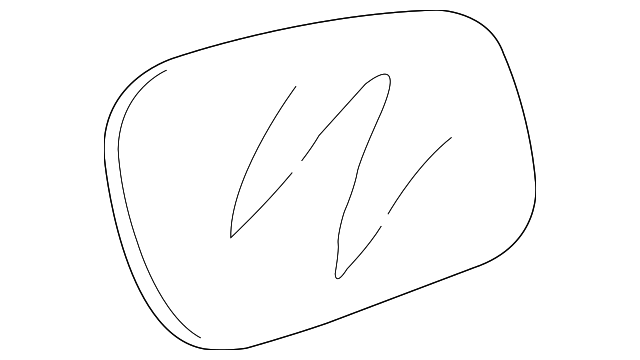 CRD00391 Деталь MIRROR GLASS, LEFT