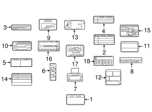 BODY/LABELS for 2007 Toyota Camry #1