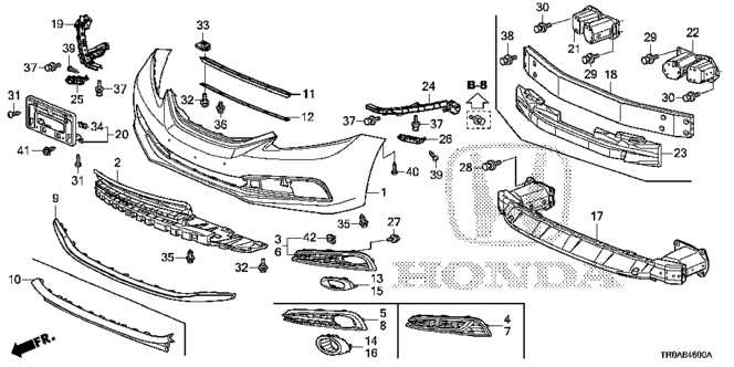 INTERIOR / BUMPER/FRONT BUMPER for 2013 Honda CIVIC SEDAN #1