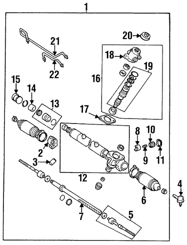 STEERING/STEERING GEAR & LINKAGE for 1999 Toyota Avalon #2