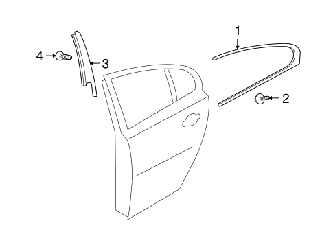 XF EXTERIOR TRIM - REAR DOOR
