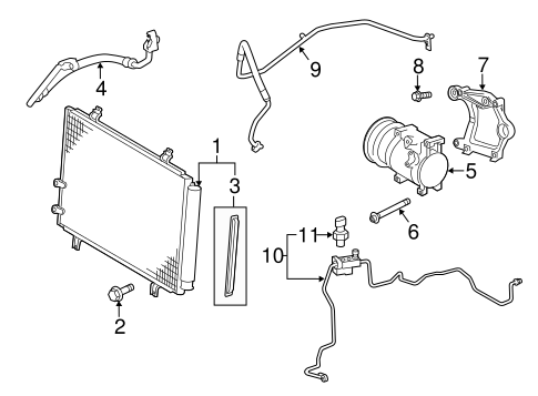 HVAC/CONDENSER, COMPRESSOR & LINES for 2014 Toyota Camry #1