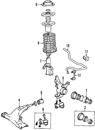 FRONT SUSPENSION/FRONT SUSPENSION for 1997 Toyota Celica #1