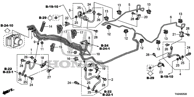 Chassis/Brake Lines (VSA) for 2012 Honda ACCORD SEDAN #1