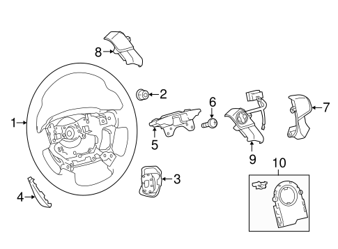 STEERING/STEERING WHEEL & TRIM for 2012 Toyota Camry #2