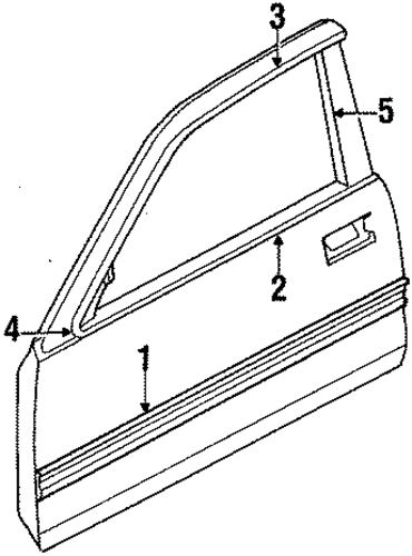 OEM Honda 75805-SB0-671 - Belt Weather-strip OEM Honda 75805-SB0-671 - Belt Weather-strip