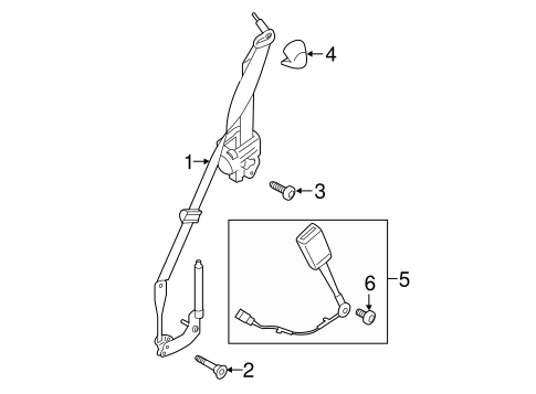 Front Seat Belts for 2018 Ford Mustang #0
