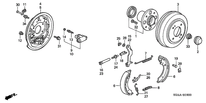 CHASSIS/REAR BRAKE (1) for 2004 Honda CIVIC SEDAN #1