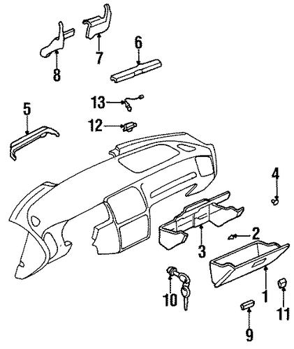 BODY/INSTRUMENT PANEL for 1999 Subaru Legacy #1