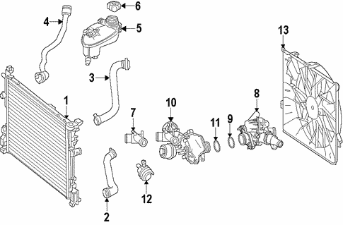 RADIATOR & COMPONENTS for 2018 Mercedes-Benz CLA 45 AMG® #6
