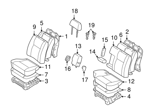 BODY/FRONT SEAT COMPONENTS for 1998 Toyota Tacoma #3