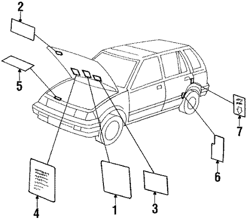 OEM Honda 87539-PE1-681 - Caution Label OEM Honda 87539-PE1-681 - Caution Label