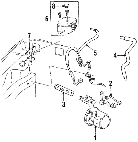 Pump & Hoses for 1997 Ford Aspire #0