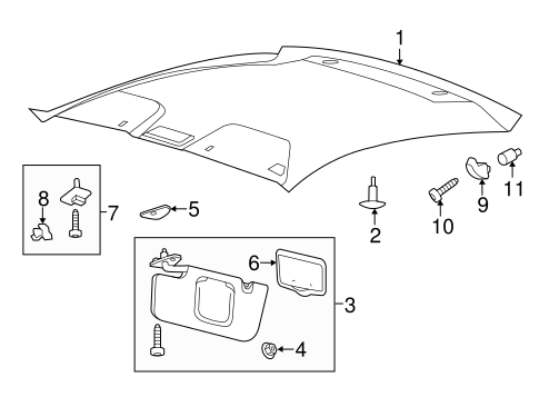 Mustang INTERIOR TRIM - ROOF