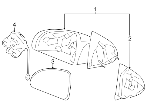Electrical/Mirrors for 2008 Chevrolet Cobalt #1