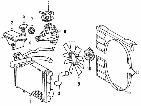 Water Pump for 1992 Mercedes-Benz 400 E #1