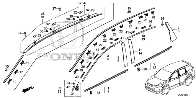 Clip, Front Pillar Corner Garnish Clip, Front Pillar Corner Garnish