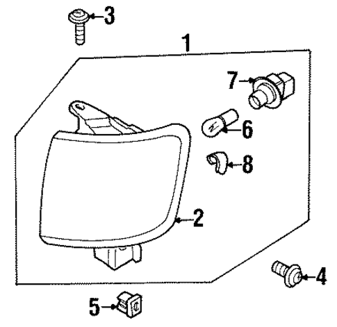 Park & Side Lamp Retainer - Honda (8-94430-147-0) Park & Side Lamp Retainer - Honda (8-94430-147-0)
