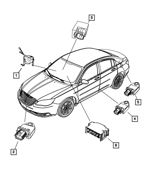 Air Bags for 2012 Chrysler 200 #1