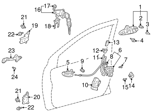 BODY/LOCK & HARDWARE for 2002 Toyota Echo #1