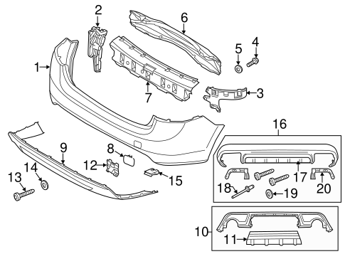 S60 BUMPER & COMPONENTS - REAR