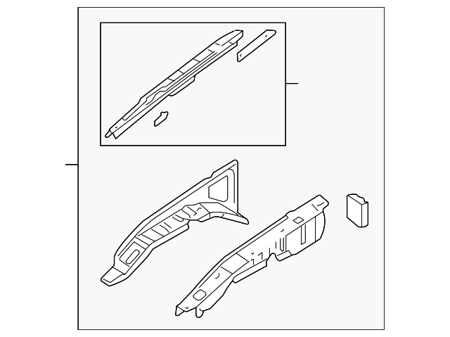 XR828697 Деталь UPPER RAIL, LEFT