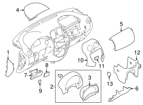 Body/Instrument Panel Components for 2014 Nissan Versa #1