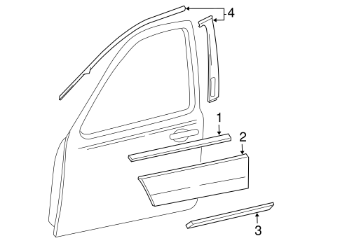 Body/Exterior Trim - Front Door for 2006 Ford Freestyle #1