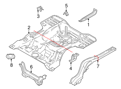 S40 REAR FLOOR & RAILS