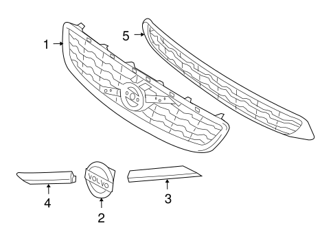 Grille & Components for 2011 Volvo C70 #0