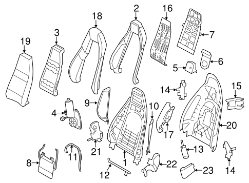 Panamera FRONT SEAT COMPONENTS 6