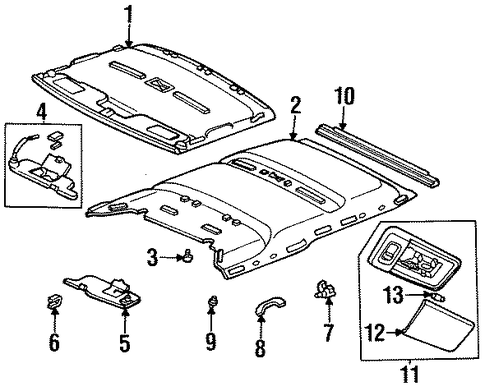 OEM Honda 88217-SX0-000ZC - Sun-visor Holder OEM Honda 88217-SX0-000ZC - Sun-visor Holder