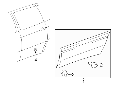 BODY/EXTERIOR TRIM - SIDE DOOR for 2000 Toyota Sienna #1
