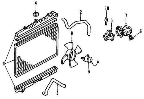 Radiator & Components for 1997 Nissan Sentra #3