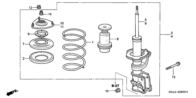 Chassis/Front Shock Absorber for 2004 Honda CIVIC SEDAN #1