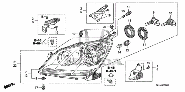 Headlight for 2010 Honda Odyssey #0