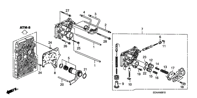 Transmission - Automatic/AT Regulator Body (L4) for 2007 Honda ACCORD SEDAN #1