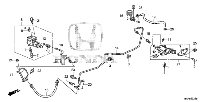 Chassis/Clutch Master Cylinder (V6) for 2010 Honda ACCORD COUPE #1