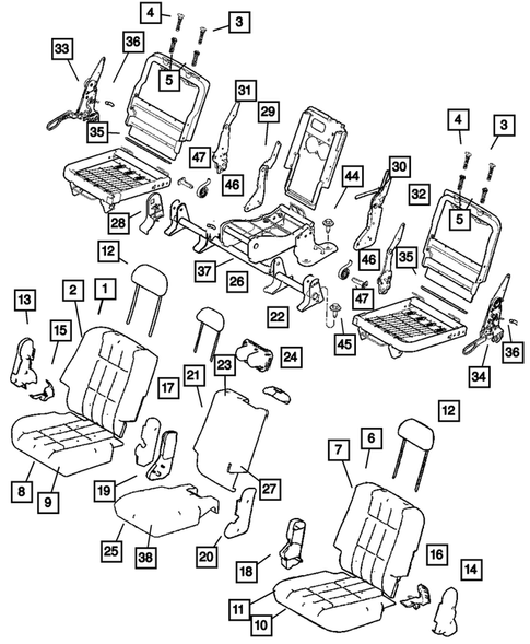 Rear Seats for 2005 Dodge Durango #2