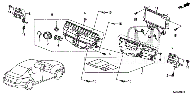 ELECTRICAL / EXHAUST / HEATER / FUEL/AUDIO UNIT (6CD) for 2012 Honda ACCORD SEDAN #1