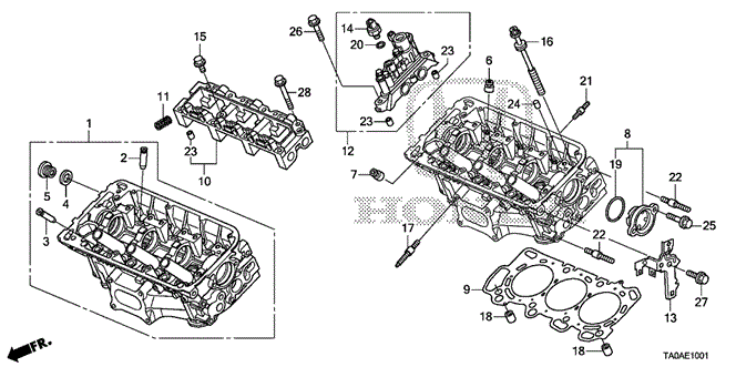 ENGINE/FRONT CYLINDER HEAD (V6) for 2012 Honda ACCORD SEDAN #1