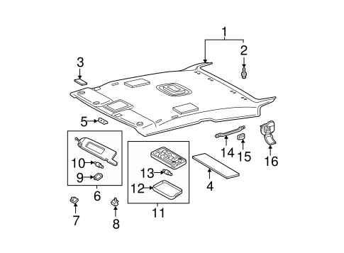BODY/INTERIOR TRIM - ROOF for 2005 Toyota Solara #2
