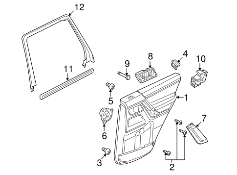LR2 INTERIOR TRIM - REAR DOOR