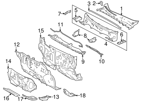 BODY/COWL for 2014 Toyota Corolla #1
