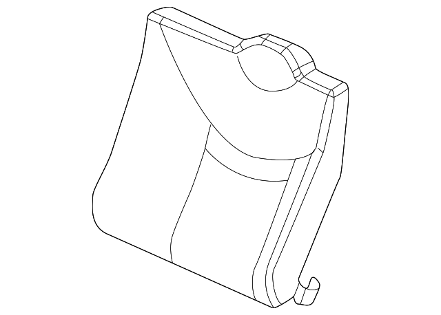 15872583 Деталь SEAT BACK COVER, LEFT