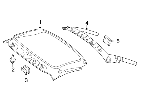 Interior Trim - Top for 2013 Mercedes-Benz SLK 55 AMG® #0