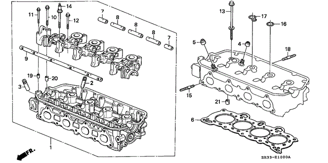 ENGINE/CYLINDER HEAD (1) for 1992 Honda CIVIC HATCHBACK #1