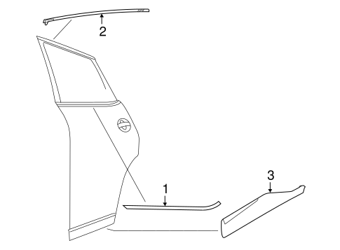 Exterior Trim - Rear Door for 2020 Nissan Murano #0