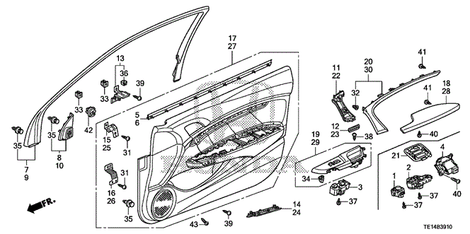 Interior/Bumper/Front Door Lining for 2012 Honda ACCORD COUPE #1