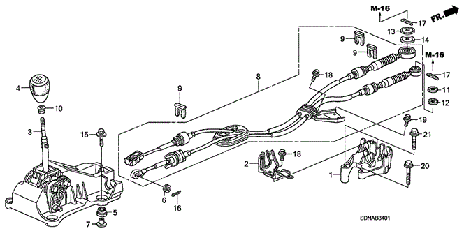 Chassis/Shift Lever (V6) for 2007 Honda ACCORD COUPE #1